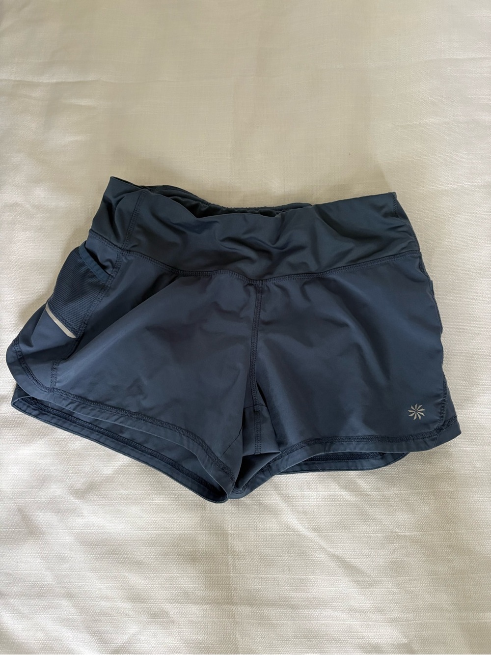 Athleta Slate Blue Performance Running Shorts size small